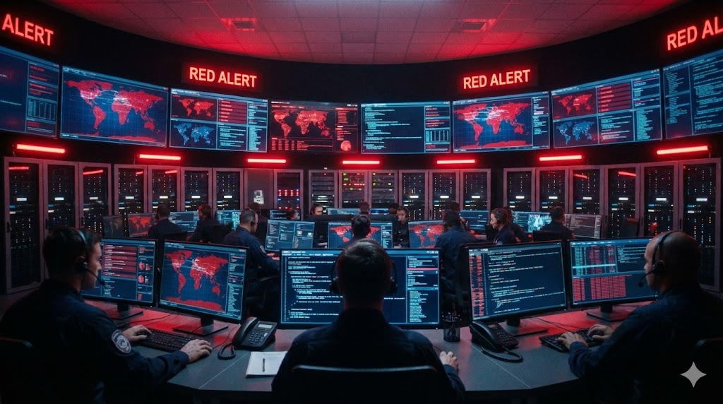 Cybersecurity shield protecting digital workflow Coding Session Visual